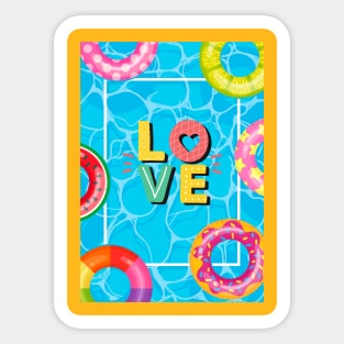 Love Pool Sticker